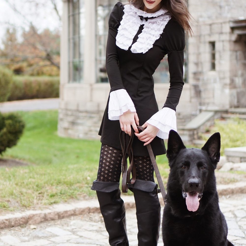 Unique Korean Fit and Flare Minidress XS - Perfect for Halloween!